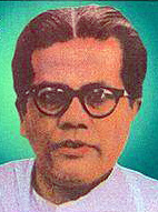 Portrait of Hem Barua, a renowned Assamese poet and political leader, known for his contributions to literature and Assam’s political landscape.