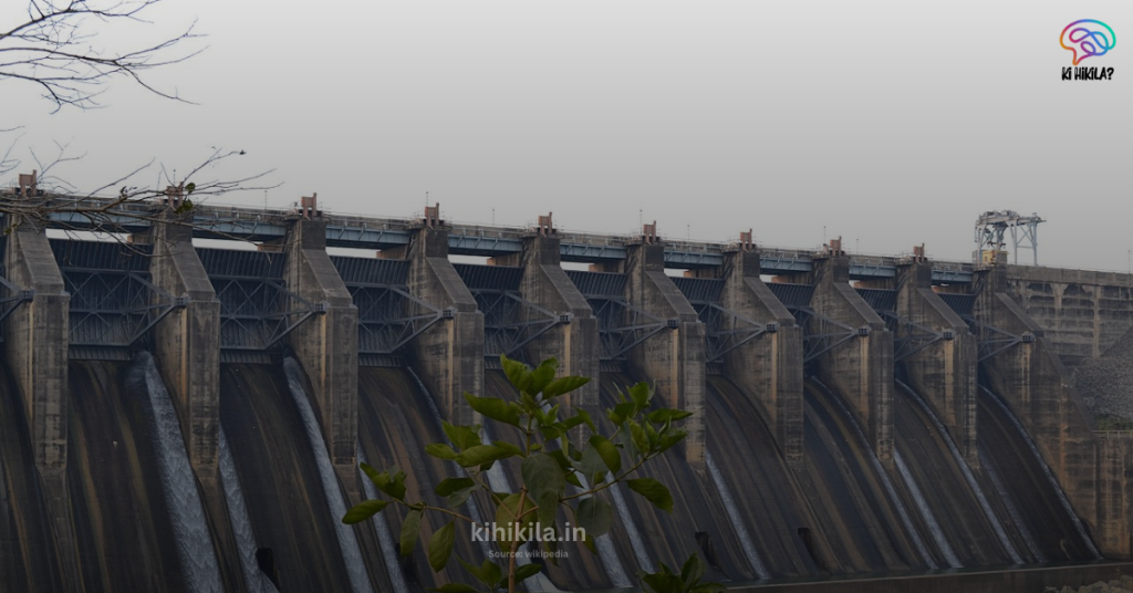 A powerful view of water gushing through the sluice gates of a major dam in Jharkhand.