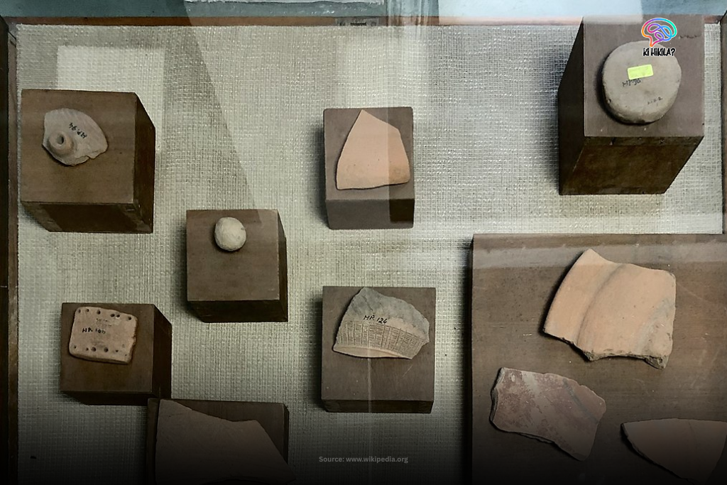 Chandigarh: The Inspiring Blueprint of India’s Urban, Cultural & Educational Excellence 1 A collection of Indus Valley civilization pottery artifacts, including various sized pots and shards, displayed in a museum setting.