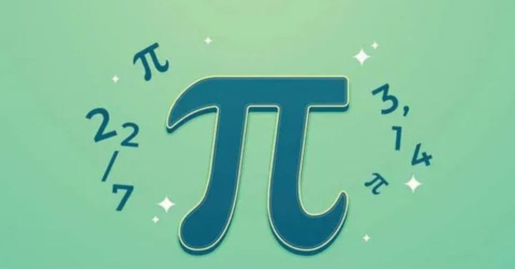 Mathematical illustration showing Pi symbol, 22/7, and 3.14 to represent the celebration of Pi Approximation Day
