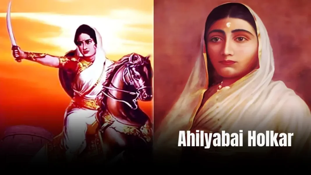 A split-screen image showing a painting of a warrior on a horse with a sword and a portrait of the queen. The name 